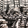 'edgy brushstrokes' stretch viscose knit - black/ecru 1.25 yds
