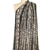 'edgy brushstrokes' stretch viscose knit - black/ecru