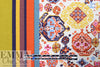 French 'Persian medallion' striped border viscose/lycra knit 1.25 yd
