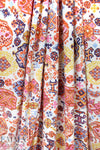 French 'Persian medallion' striped border viscose/lycra knit 1.25 yd