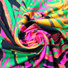 French 'techno tiger' viscose/spandex knit .8 yds