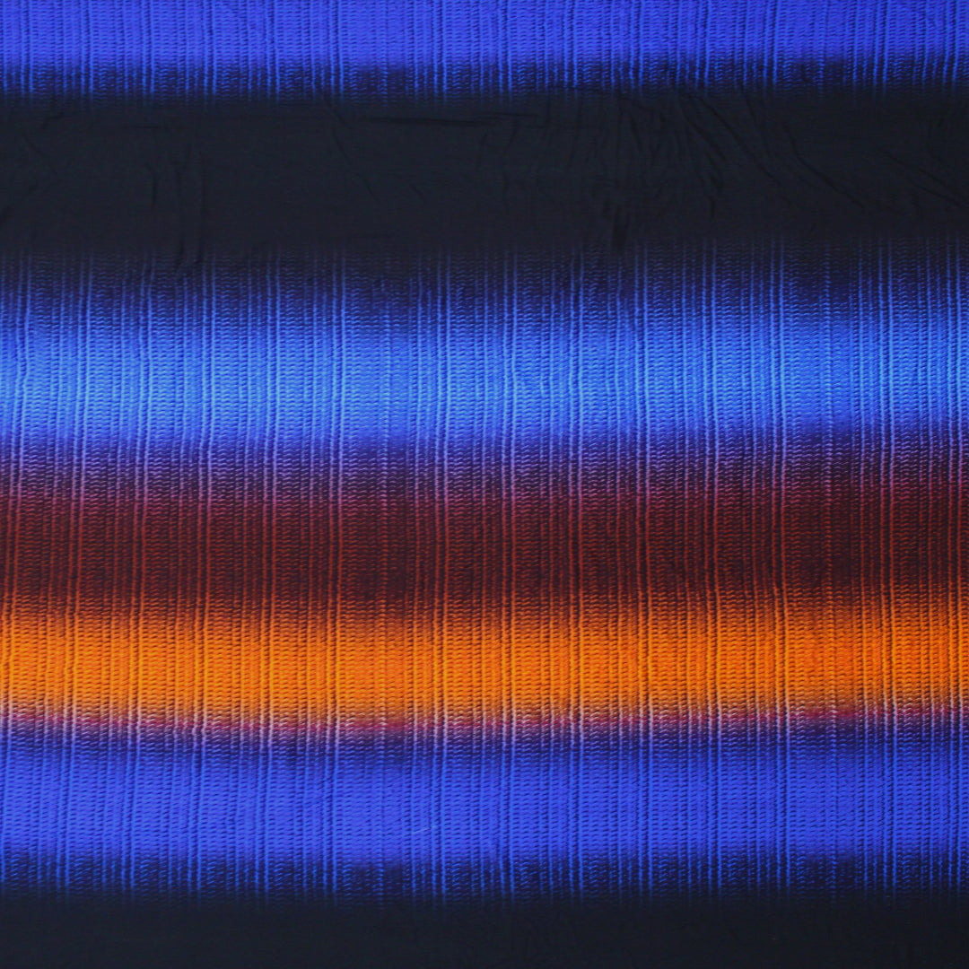 French 'ombre knitting' viscose/spandex knit panel 1 yard - Partial Panel