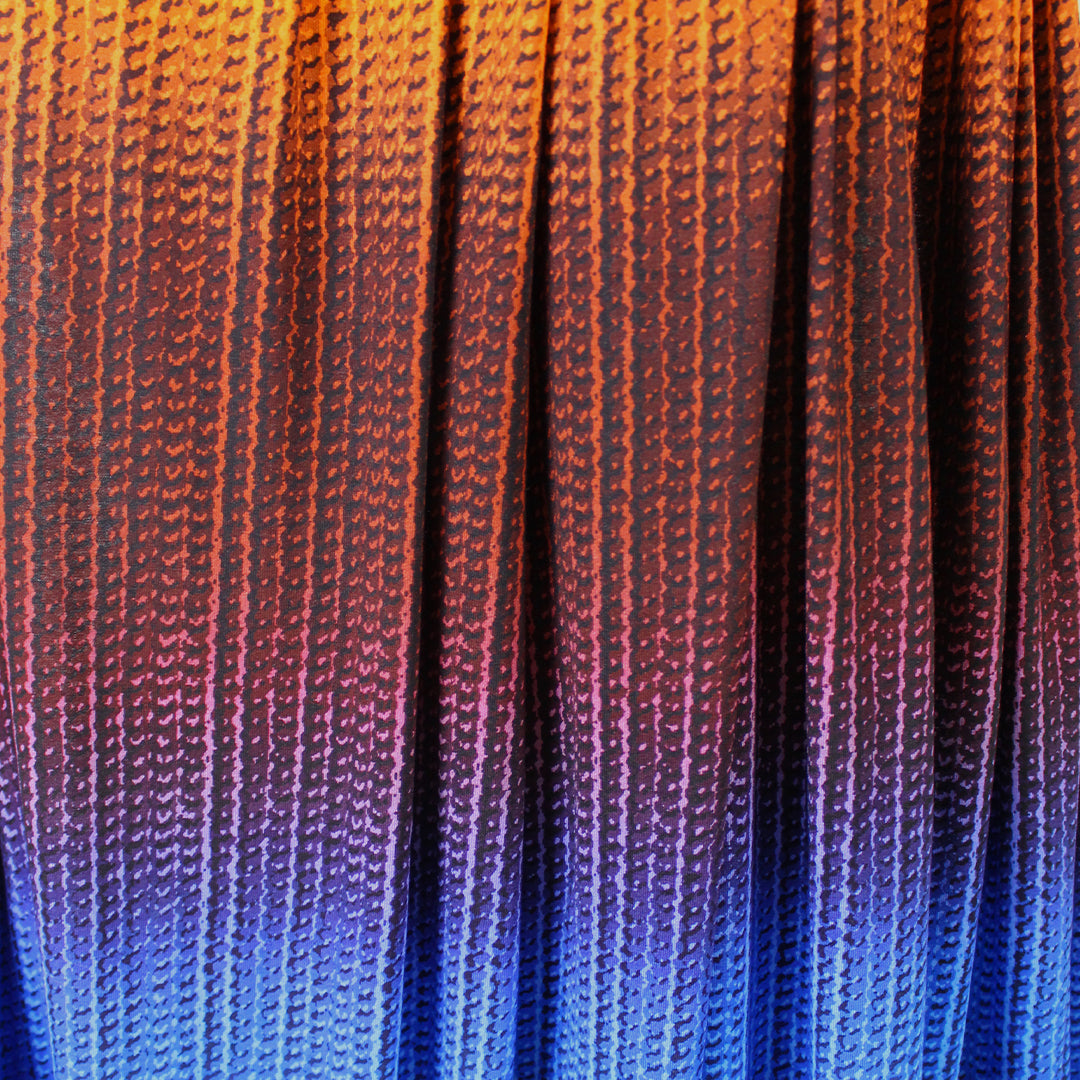 French 'ombre knitting' viscose/spandex knit panel 1 yard - Partial Panel