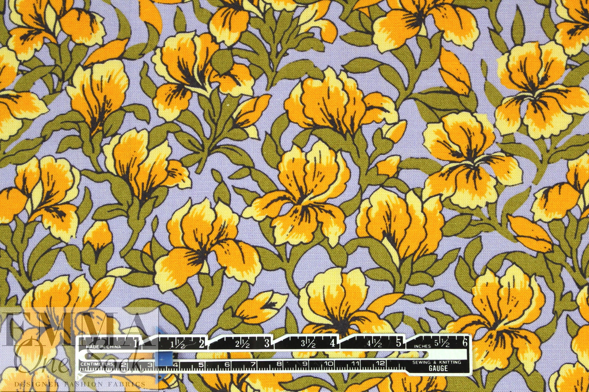 Italian 'yellow iris' viscose/linen lightweight woven