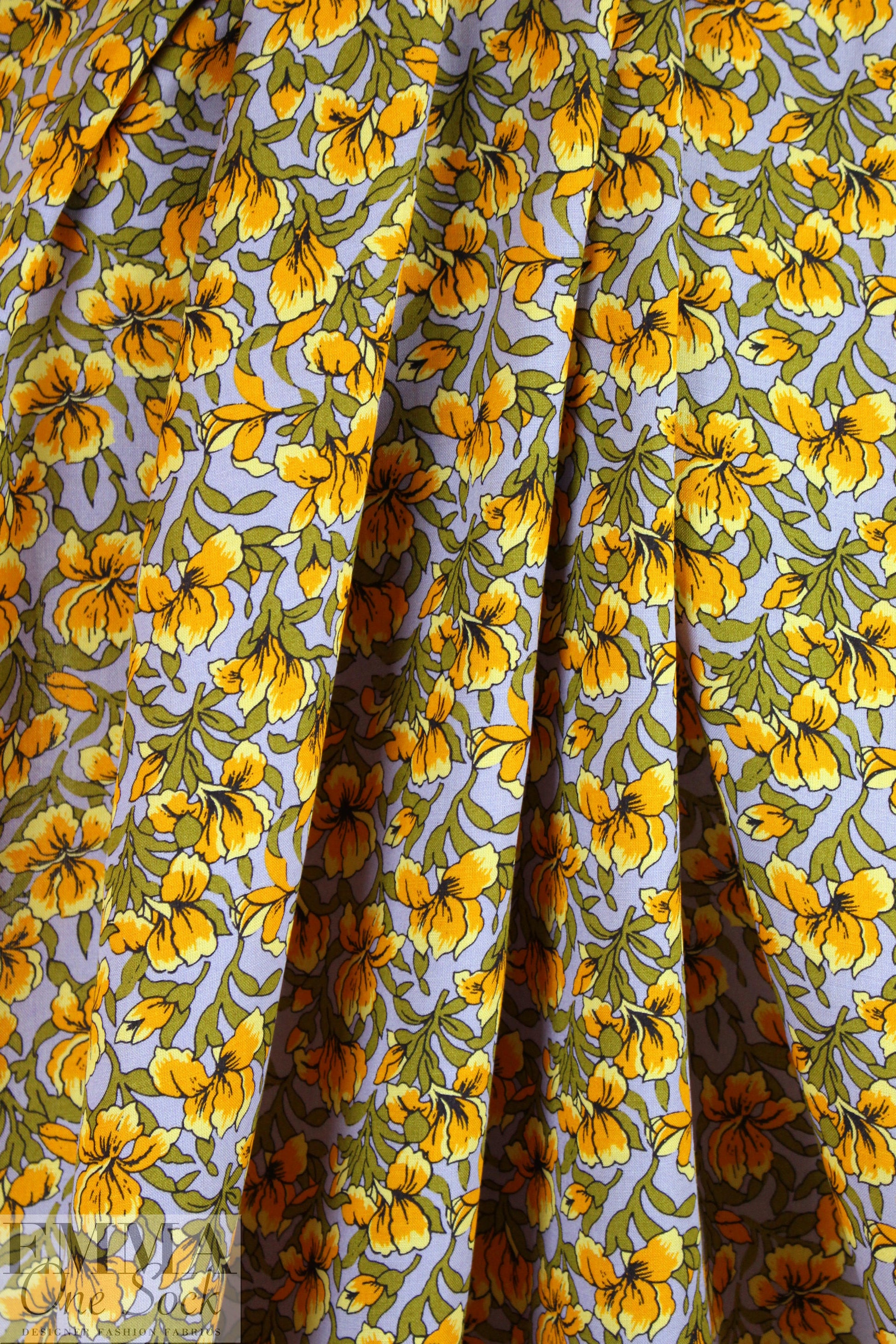 Italian 'yellow iris' viscose/linen lightweight woven .75 yds