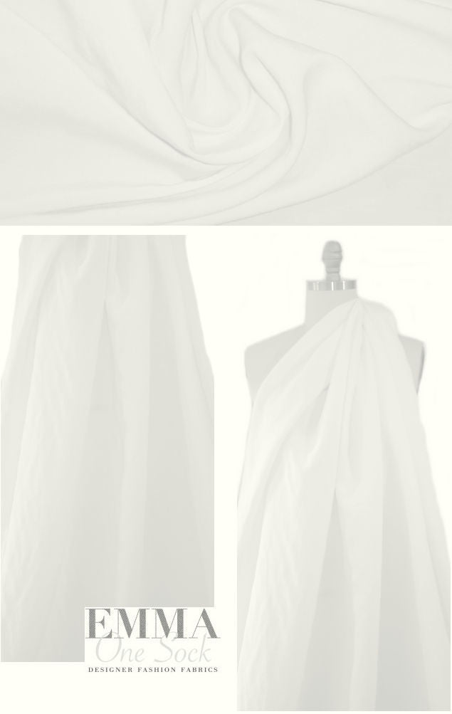 viscose/linen textured lightweight woven - white 1.75 yd