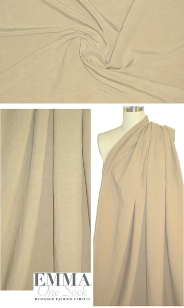 viscose/linen textured lightweight woven - latte 1.5 yd