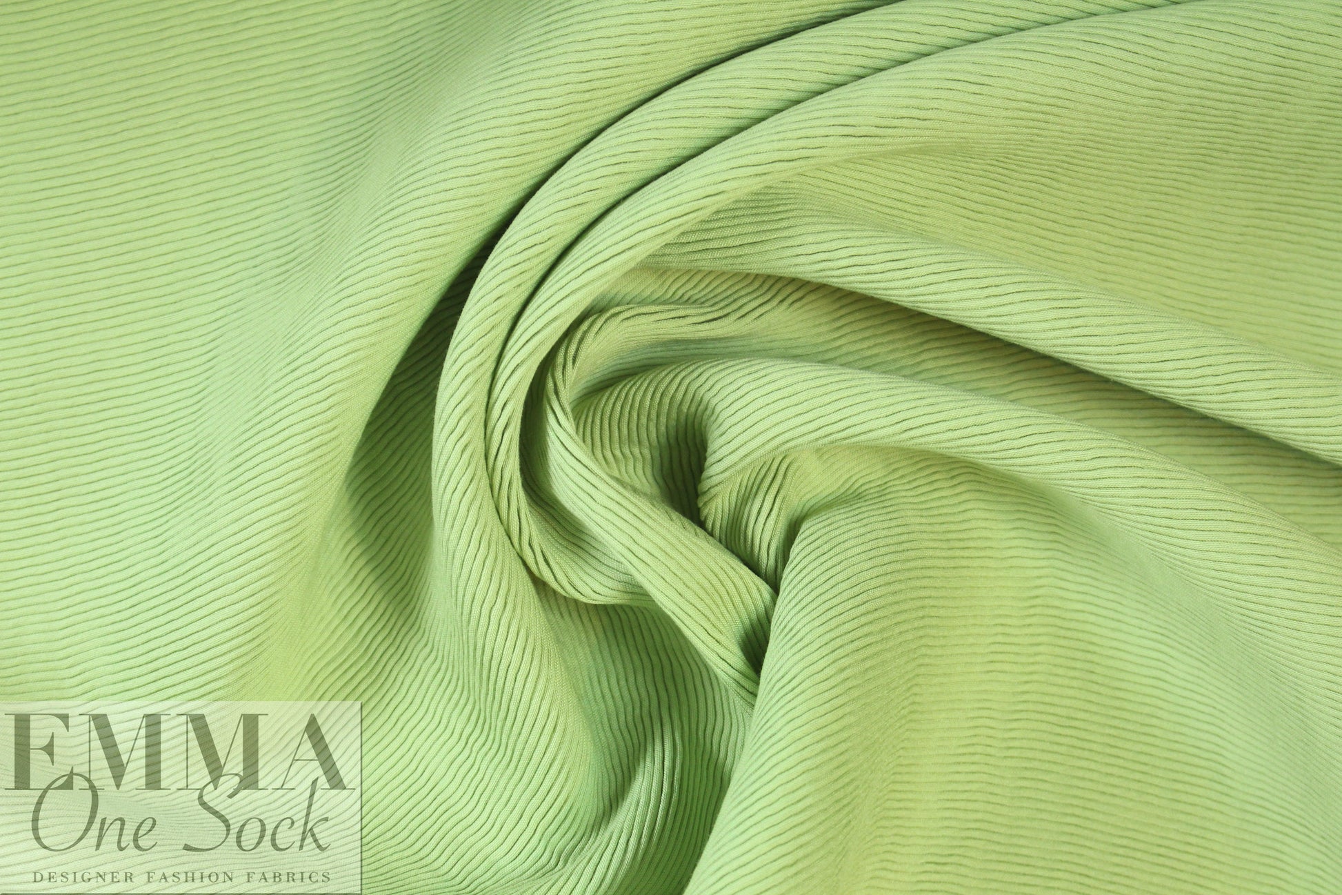 Italian ottoman rib 2-ply stretch woven - grasshopper 1.5 yd