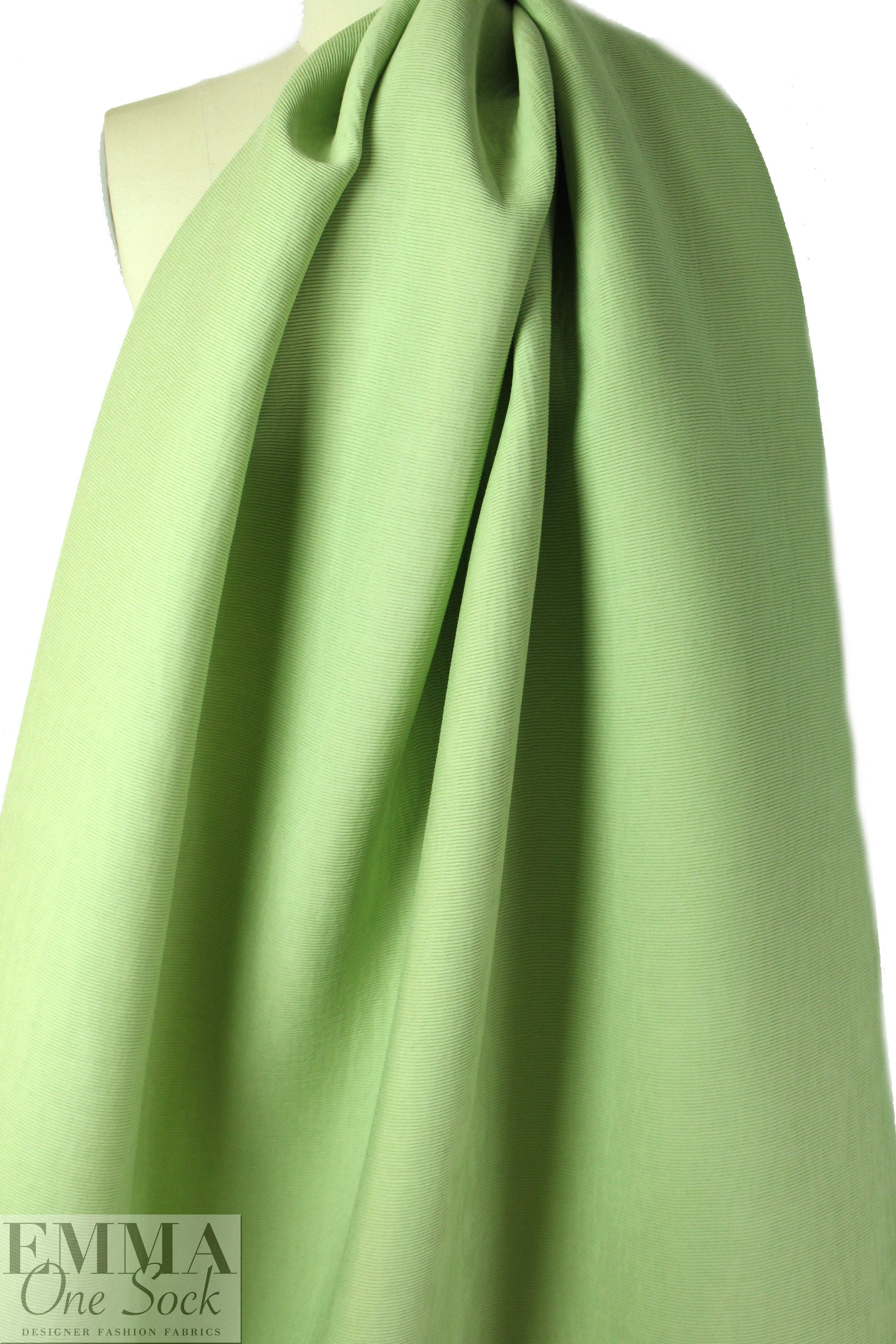 Italian ottoman rib 2-ply stretch woven - grasshopper