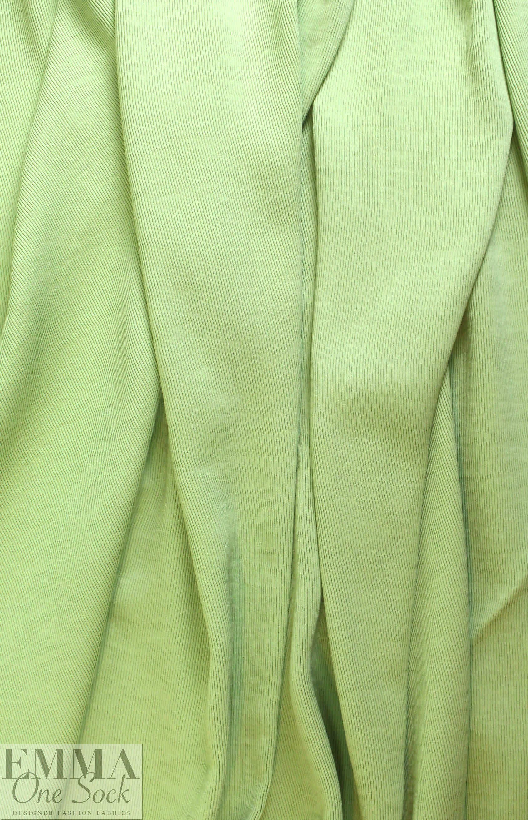 Italian ottoman rib 2-ply stretch woven - grasshopper 1.5 yd