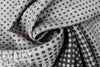 Italian 'dots to squares' viscose voile panel - black/heather grey 1.5 yds - 2 Panels