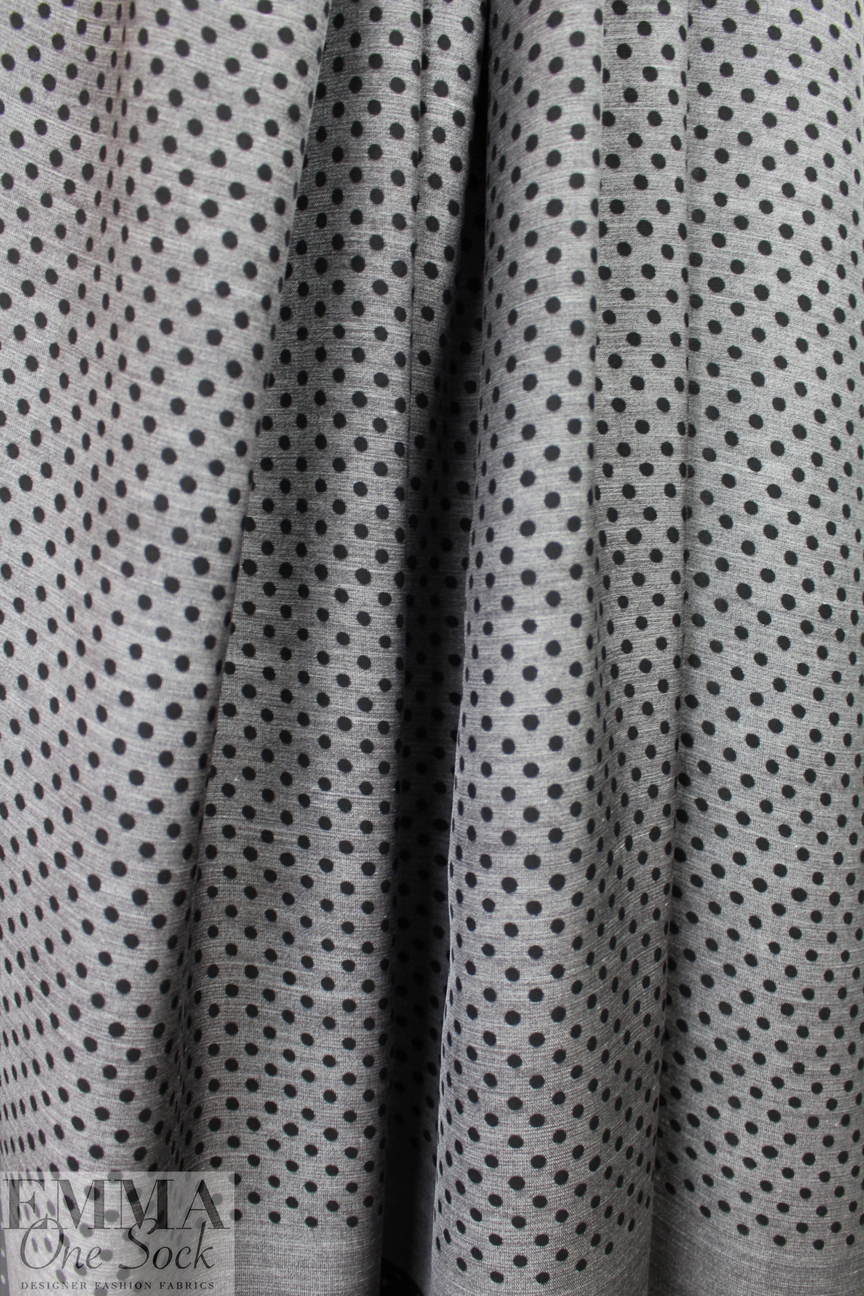 Italian 'dots to squares' viscose voile panel - 3 panels 2.25 yd
