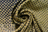 Italian 'dots to squares' viscose voile panel - black/bronze .75 yds - 1 Panel