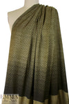 Italian 'dots to squares' viscose panel - black/bronze 3 panels 2.25 yd
