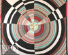 Italian 'spinning wheel' graphic panel viscose georgette 2.8 yd