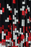 Italian tetris border viscose/spandex panel knit 1.75 yds