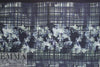 Italian viscose woven panel - plaid and petals