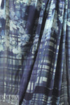 Italian viscose woven panel - plaid and petals
