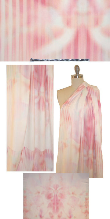 NY designer blurry rorschach panel viscose twill