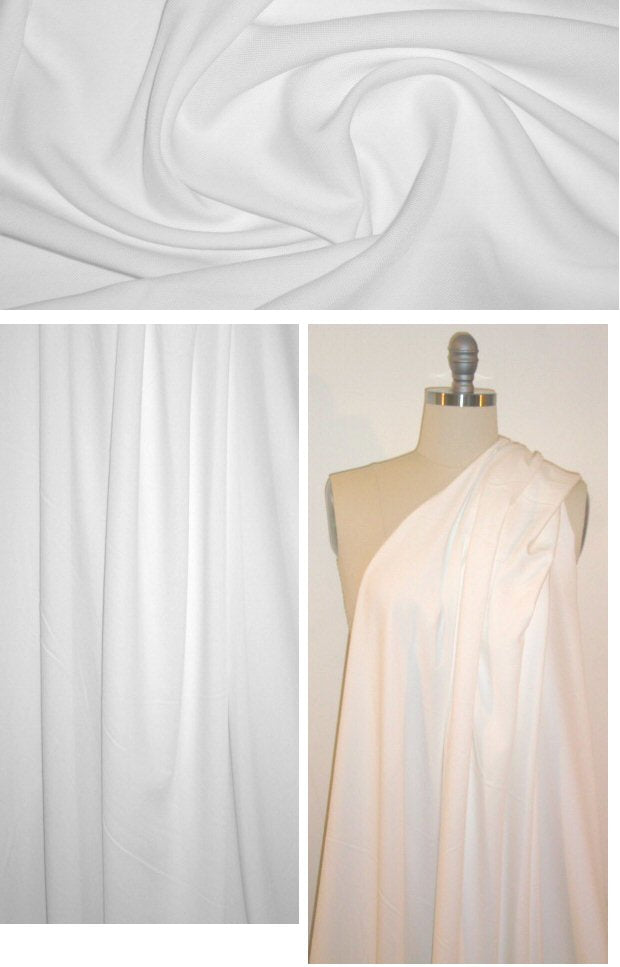 micro-pique drapey viscose woven - creamy white 1.5 yd