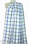 yarn dyed plaid viscose lightweight woven - blues .75 yds