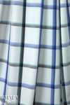 yarn dyed plaid viscose lightweight woven - blues .75 yds
