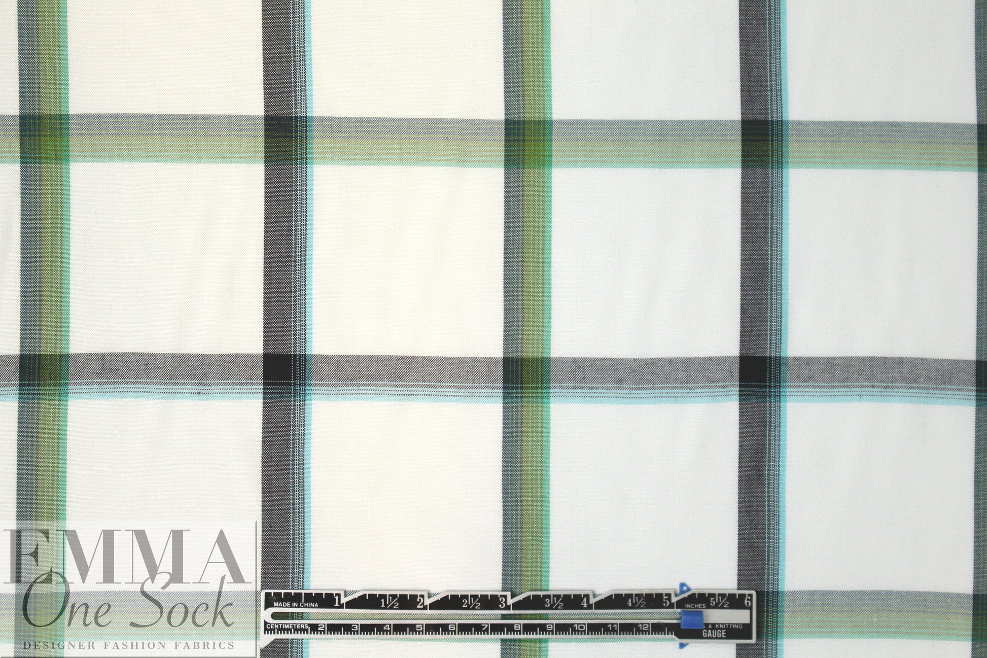 yarn dyed plaid viscose lightweight woven - greens