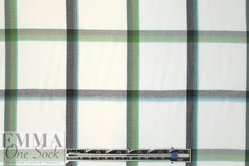yarn dyed plaid viscose lightweight woven - greens