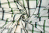 yarn dyed plaid viscose lightweight woven - greens 2.125 yd