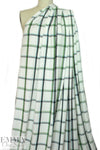 yarn dyed plaid viscose lightweight woven - greens 1.875 yd