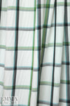 yarn dyed plaid viscose lightweight woven - greens 1.75 yd