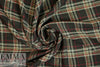 Italian cotton gauze plaid - black/cranberry .875 yds