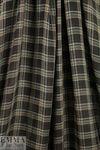 Italian cotton gauze plaid - black/cranberry