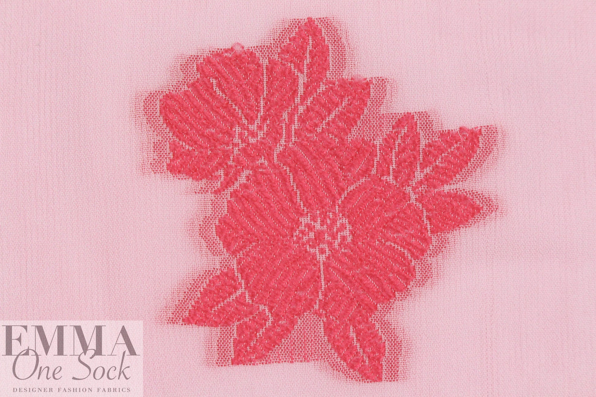 famous designer clipped jacquard - pink/tangerine