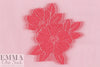 famous designer clipped jacquard - pink/tangerine 1.125 yds