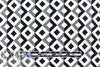 'diamond link' viscose woven - black/soft white Oeko-Tex cert. 1.25 yd
