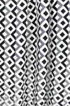 'diamond link' viscose woven - black/soft white Oeko-Tex cert. 1.25 yd