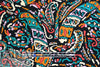 'lyrical paisley' viscose woven - black/multi 2 yd