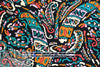 'lyrical paisley' viscose woven - black/multi 1.25 yd