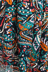 'lyrical paisley' viscose woven - black/multi 2 yd