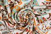 'lyrical paisley' viscose woven - ecru/multi 1.75 yd