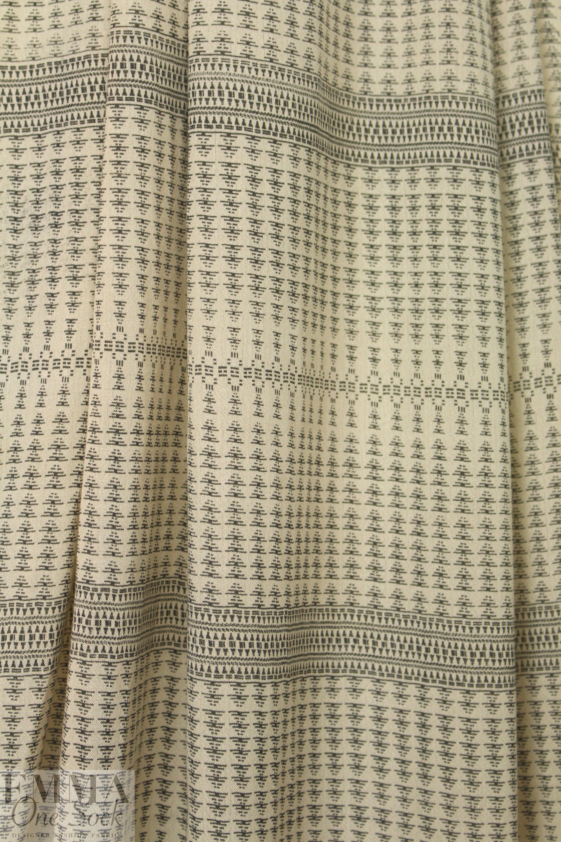 CA designer boho stripe gauzy viscose woven 2.125 yd