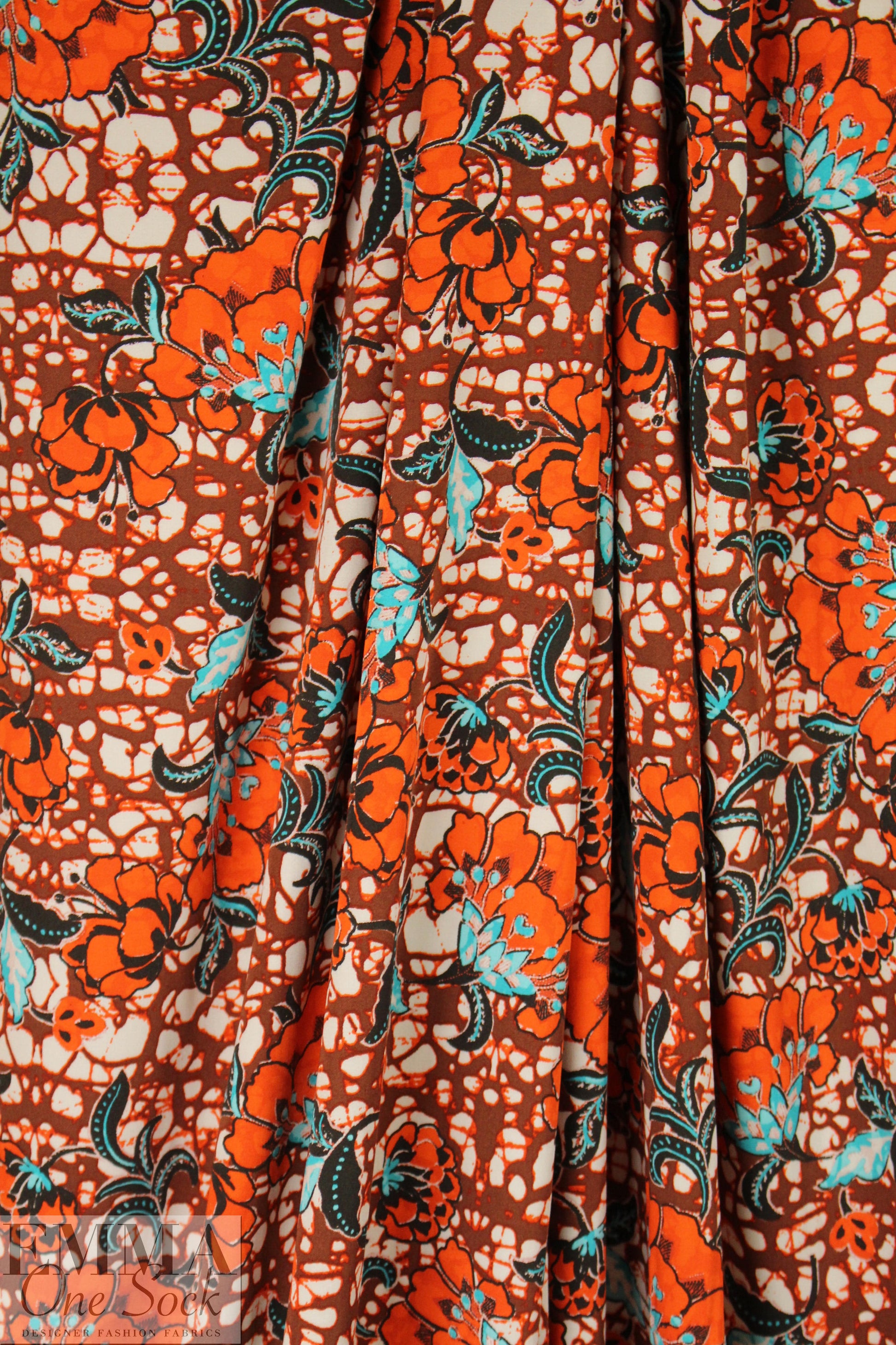 Italian spice batik satin finish viscose woven