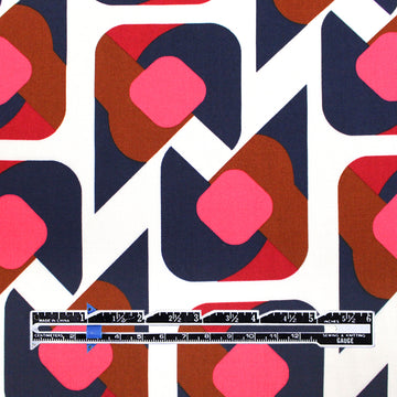 Italian 'graphic groove' satin viscose woven 2 yd