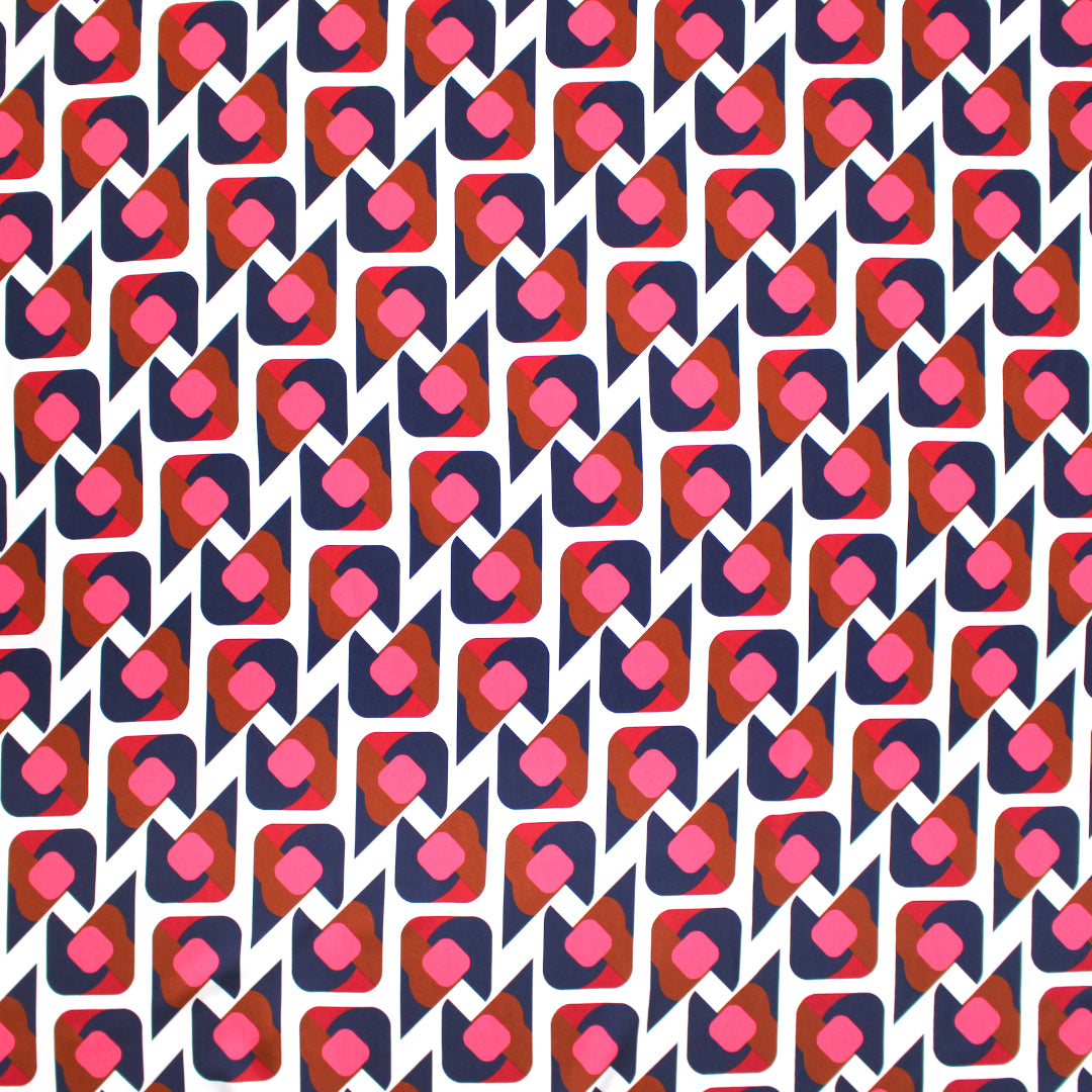 Italian 'graphic groove' satin viscose woven 1.75 yd