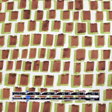 Italian 'kiwi brush marks' satin viscose woven 1.625 yd