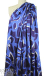 NY designer 'petal puzzle' satin stretch woven