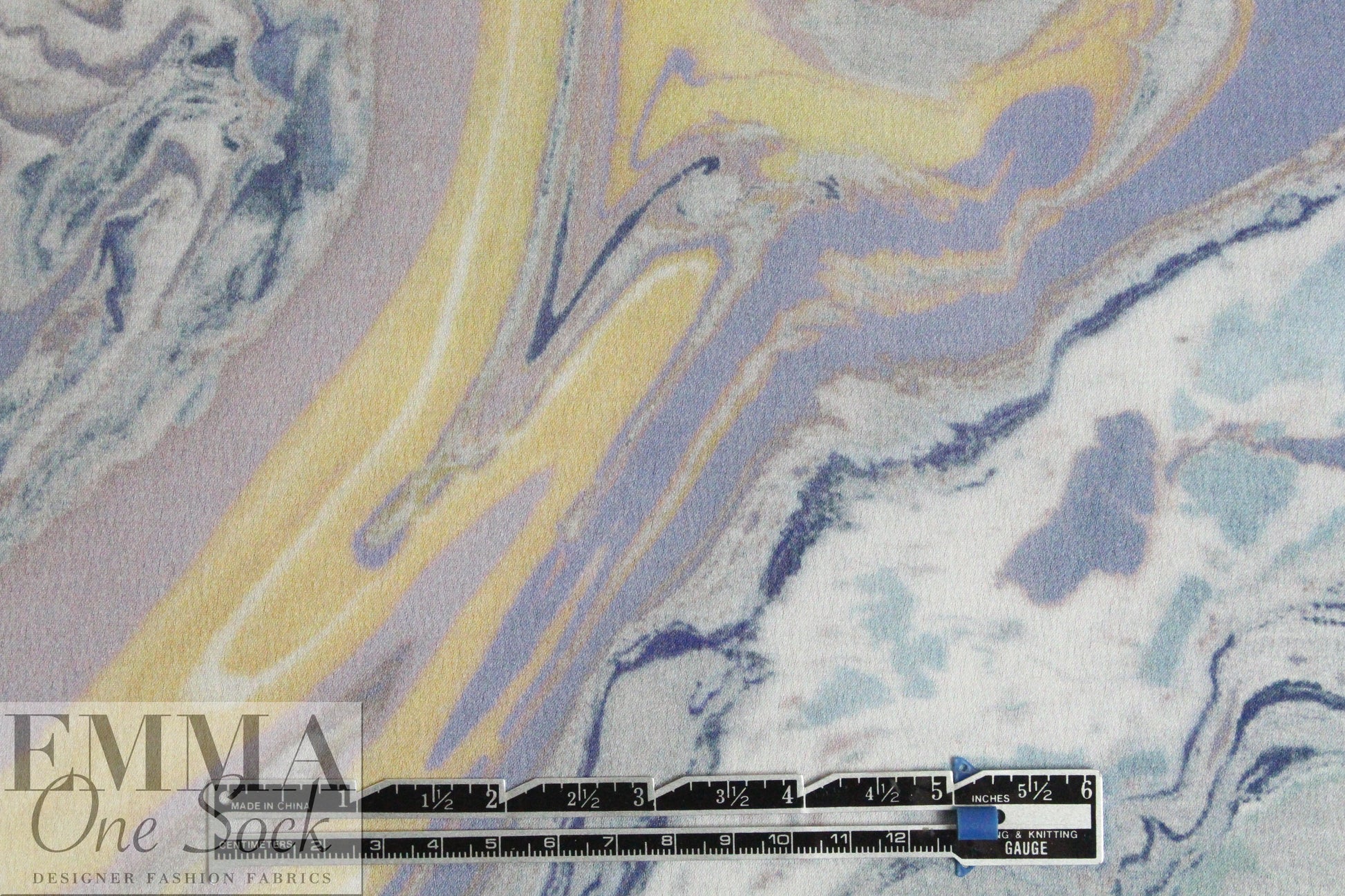 Italian viscose crepe back satin - geode abstract