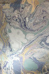 Italian viscose crepe back satin - geode abstract