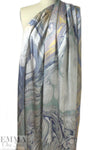Italian viscose crepe back satin - geode abstract